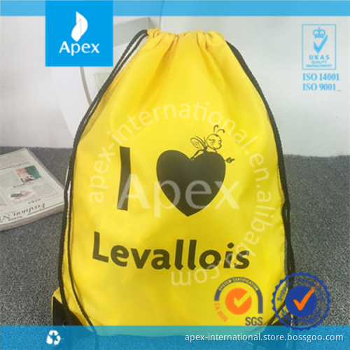Cheap custom waterproof drawstring backpack bag